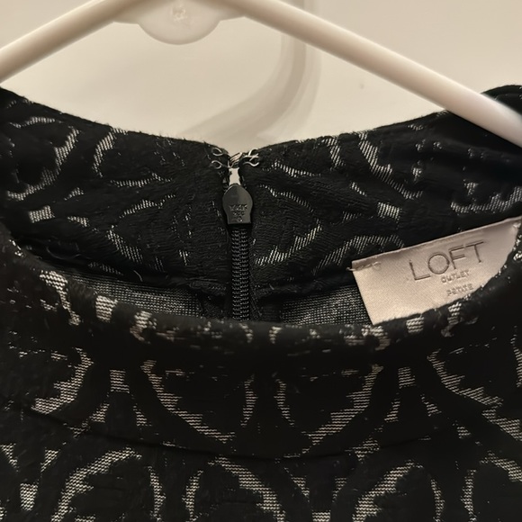 Loft mock turtle neck black dress. Petite size 4 - Picture 3 of 4